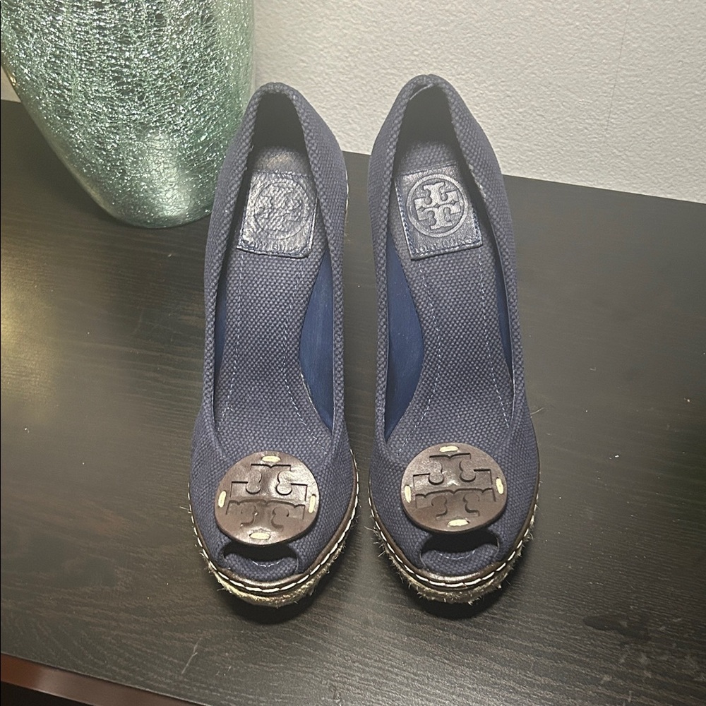 Tory Burch Dark Blue Espadrille Wedges…send me offers!! - Picture 2 of 8